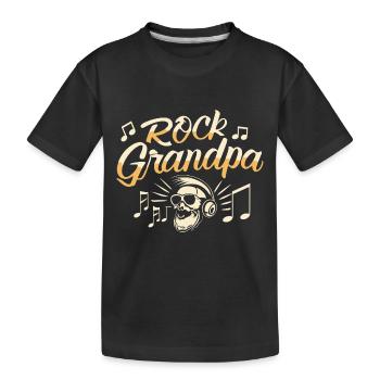Rock, Grandpa, Alt Rocker, Grandpa, Grandpa, Music Lover - Kids' Premium Organic T-Shirt - black - Front