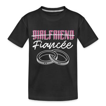 Fiancé, Partenaire, Petite amie, Cadeau, Fiançailles - T-shirt bio Premium Enfant - noir - Devant