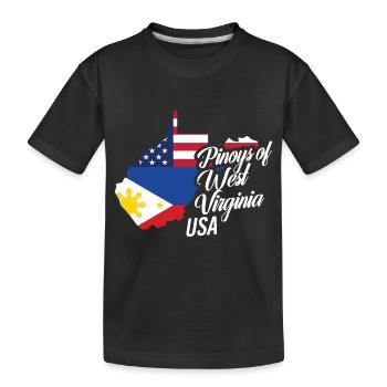 Filipinos from West Virginia Design for Fil-Ams - Kids' Premium Organic T-Shirt - black - Front