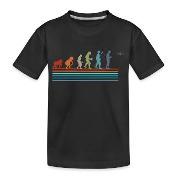Évolution rétro vintage Drone - T-shirt bio Premium Enfant - noir - Devant