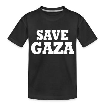 Save gaza - T-shirt bio Premium Enfant - noir - Devant