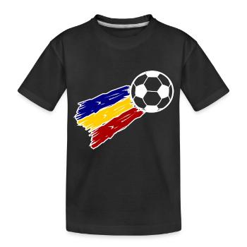 Sport und Ballfreunde Rumänien - Kinder Premium Bio T-Shirt - Schwarz - Vorne