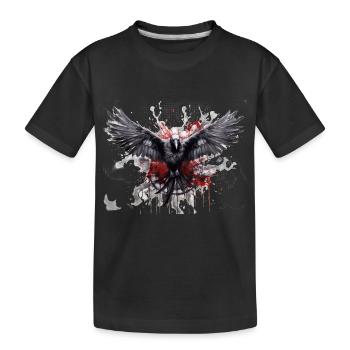 Raven - Kids' Premium Organic T-Shirt - black - Front