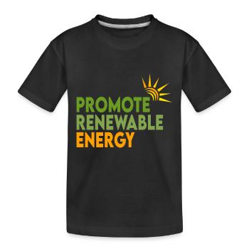Renewable energies - Kids' Premium Organic T-Shirt - black - Front