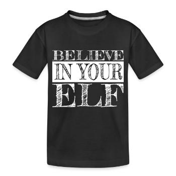 Bébé sapin de Noël ordinateur Animal blagues - T-shirt bio Premium Enfant - noir - Devant