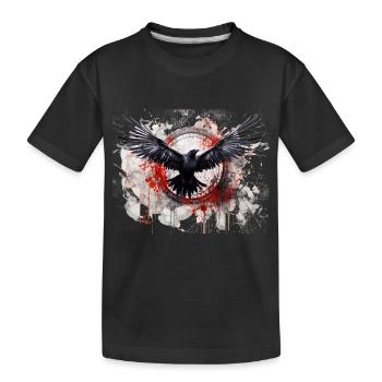 Raven - Kids' Premium Organic T-Shirt - black - Front
