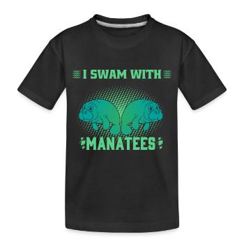 Ich Schwamm Mit Seekühen Wassertiere Seekühe - Kinder Premium Bio T-Shirt - Schwarz - Vorne