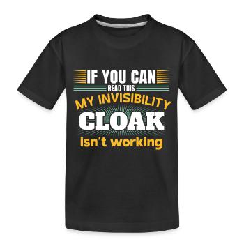 Mon manteau invisible ne fonctionne pas - T-shirt bio Premium Enfant - noir - Devant