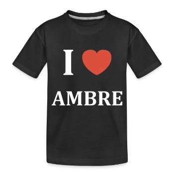 I love Ambre - T-shirt bio Premium Enfant - noir - Devant