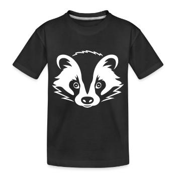 Baby-Dachs - Kinder Premium Bio T-Shirt - Schwarz - Vorne