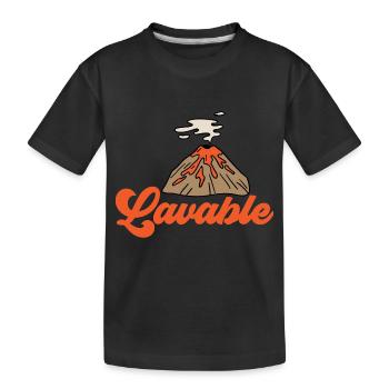 volcan, géologie, volcanologie, lave - T-shirt bio Premium Enfant - noir - Devant