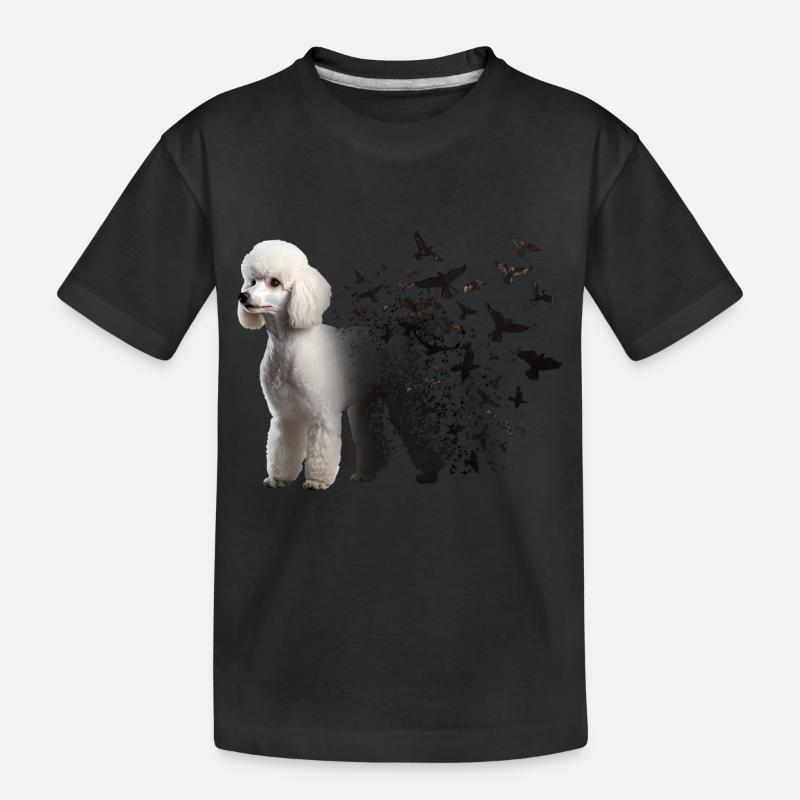 Pudel - Kinder Premium Bio T-Shirt - Schwarz