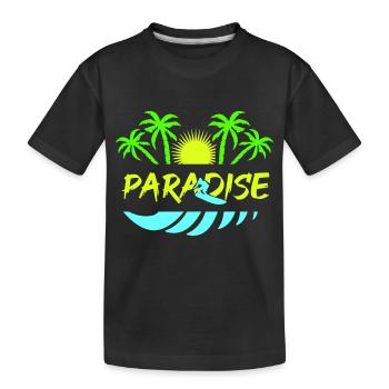 Surf Paradise - Kids' Premium Organic T-Shirt - black - Front