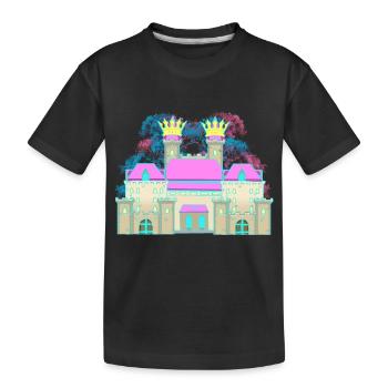 Castle Castle Crown Fortress Knight King - Kids' Premium Organic T-Shirt - black - Front