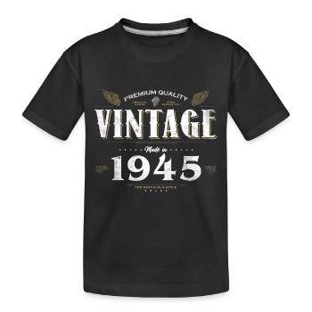 79 Jahre alter Jahrgang 1945 Limitierte Auflage 79. - Kinder Premium Bio T-Shirt - Schwarz - Vorne