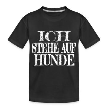 hundehalter bday weihnachten pfote bluthund - Kinder Premium Bio T-Shirt - Schwarz - Vorne