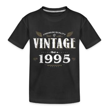 29 Years Old Vintage 1995 Limited Edition 29th - Kids' Premium Organic T-Shirt - black - Front