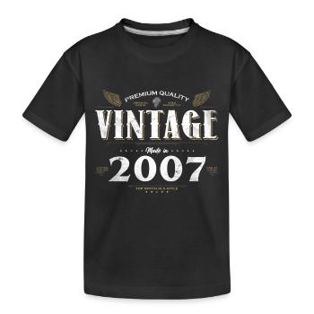 17 Years Old Vintage 2007 Limited Edition 17th - Kids' Premium Organic T-Shirt - black - Front