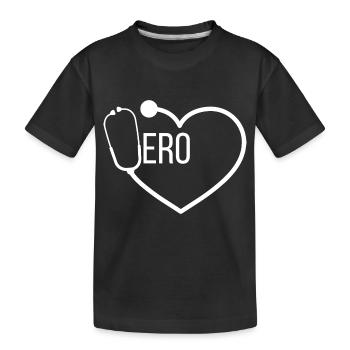 héro médecin stéthoscope - T-shirt bio Premium Enfant - noir - Devant
