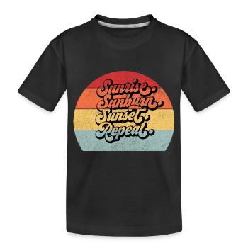 Sunrise - Kids' Premium Organic T-Shirt - black - Front