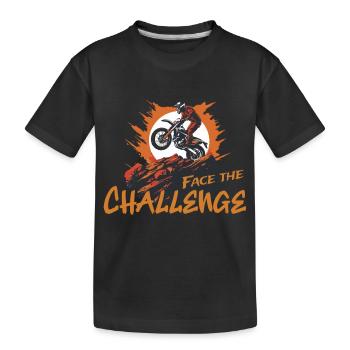 Moto X Motorrad Offroad Geschenk Geschenkidee - Kinder Premium Bio T-Shirt - Schwarz - Vorne