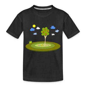 Nature Piece - Kids' Premium Organic T-Shirt - black - Front