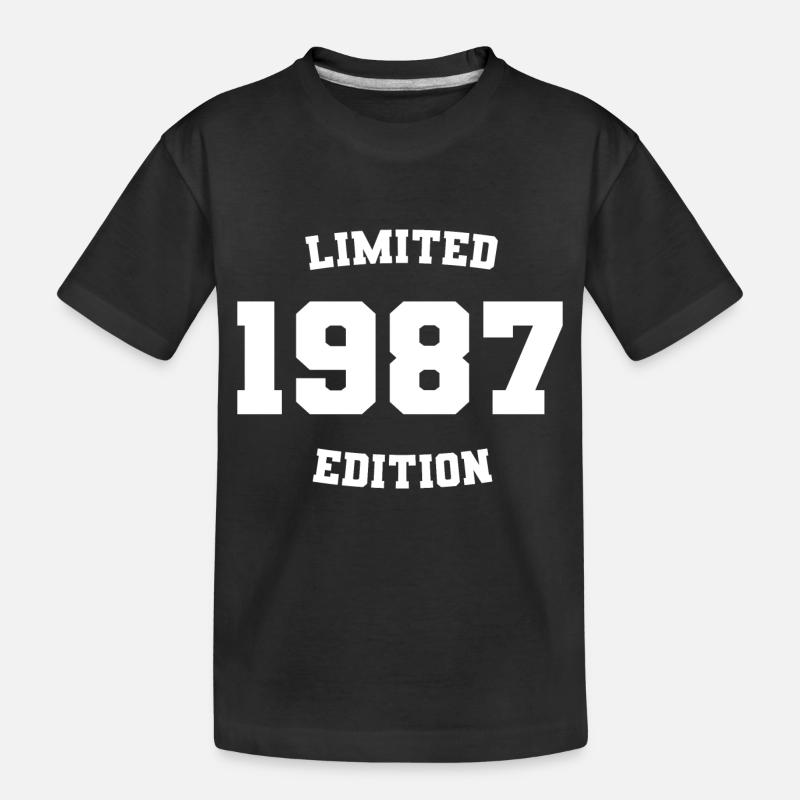 Limitierte Auflage 1987 - Kinder Premium Bio T-Shirt - Schwarz