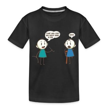 Cela coûtera un bras et une jambe Jeu de mots - T-shirt bio Premium Enfant - noir - Devant
