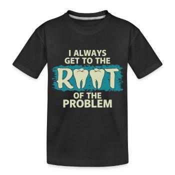 Immer Direkt Zum Kern Des Problems - Kinder Premium Bio T-Shirt - Schwarz - Vorne