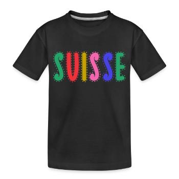 SUISSE. PAYS - T-shirt bio Premium Enfant - noir - Devant