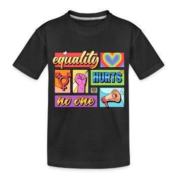 L’égalité ne fait de mal à personne Fierté LGBTQIA+ Design - T-shirt bio Premium Enfant - noir - Devant