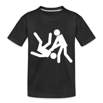 Aikido Kampfsport Geschenk - Kinder Premium Bio T-Shirt - Schwarz - Vorne