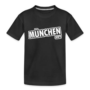 Munich - 089 - Bavière - Isar - Bavarois - T-shirt bio Premium Enfant - noir - Devant