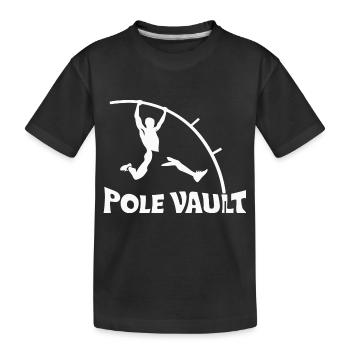 Stabhochspringer-Geschenk - Kinder Premium Bio T-Shirt - Schwarz - Vorne