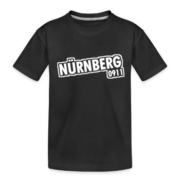Nürnberg - 0911 - Vorwahl - Bayern - Kinder Premium Bio T-Shirt - Schwarz - Vorne