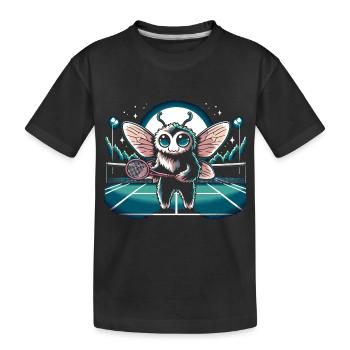 Mothman Point Pleasant Tennis Lover Cryptid - Kinder Premium Bio T-Shirt - Schwarz - Vorne