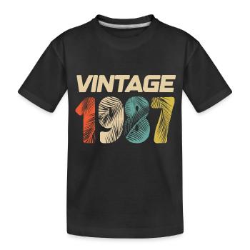 Jahrgang 1987 Retro - Bestseller - Kinder Premium Bio T-Shirt - Schwarz - Vorne