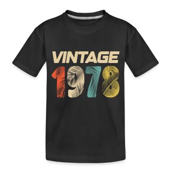 Vintage 1978 Retro - Best-seller - T-shirt bio Premium Enfant - noir - Devant