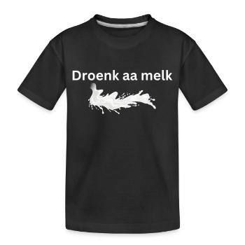 Trockenmilch. Antwerpen Dialekt Hemden - Kinder Premium Bio T-Shirt - Schwarz - Vorne
