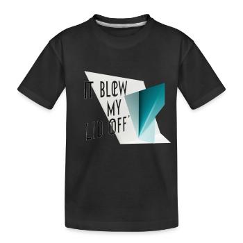 es hat mir den Deckel weggeblasen - Kinder Premium Bio T-Shirt - Schwarz - Vorne