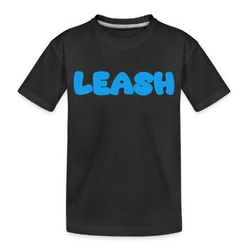 Nom de la laisse Bleu - T-shirt bio Premium Enfant - noir - Devant
