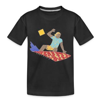 Surfer-Labyrinth - Kinder Premium Bio T-Shirt - Schwarz - Vorne