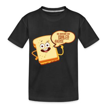 Quelqu’un a-t-il dit sandwich au fromage grillé - T-shirt bio Premium Enfant - noir - Devant