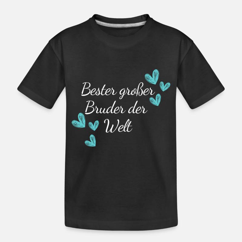 Bester großer Bruder - Kinder Premium Bio T-Shirt - Schwarz