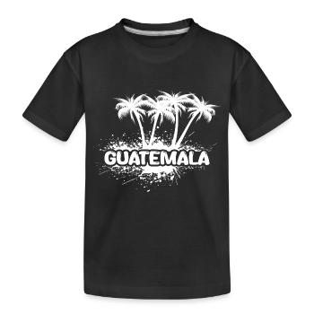 Guatemala as a party - Kids' Premium Organic T-Shirt - black - Front