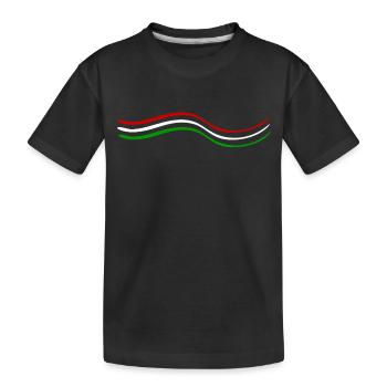 Rot Weiß Grün - Kinder Premium Bio T-Shirt - Schwarz - Vorne