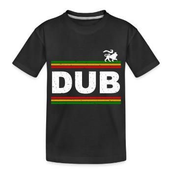 Dub Lion - Kids' Premium Organic T-Shirt - black - Front
