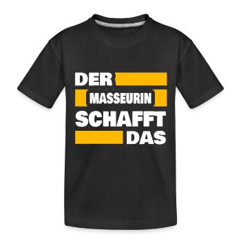 Masseuse de travail - T-shirt bio Premium Enfant - noir - Devant