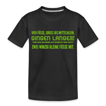 Schwangerschaft - Kinder Premium Bio T-Shirt - Schwarz - Vorne