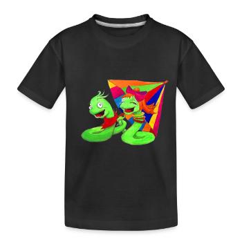 Würmchen and Franzie From children's book - Kids' Premium Organic T-Shirt - black - Front